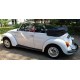 Volkswagen Coccinelle  Cabriolet blanc 1973