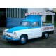simca aronde 1959 vendeur de glace avec ça remorque
