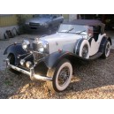 Jaguar Cabriolet SS 100 blanc noir 1936