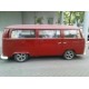 Mini bus Volkswagen Bay Window rouge 1971