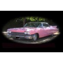 Cadillac coupé de ville 1960 rose
